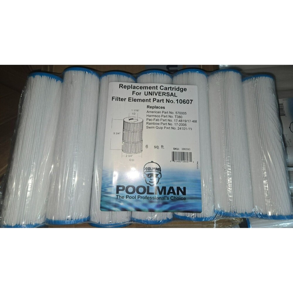 Poolman Replacement Cartridge For Universal Filter Part No. 10607 Pack Of 7
